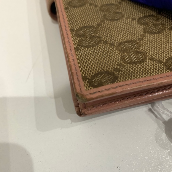 Gucci Brown GG Canvas Long Wallet Sku#84800 (gently used, corners tearing) - Picture 11 of 12